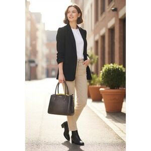 London Fog Crocodile Embossed Handbag Gray NWT